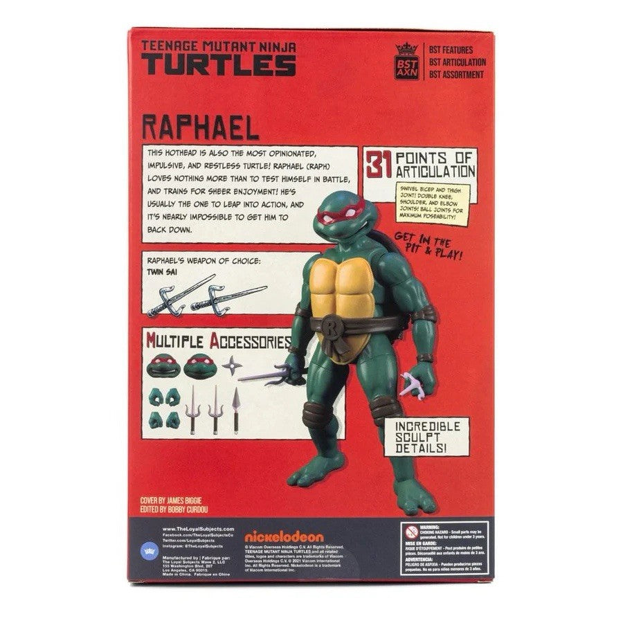 BST AXN TMNT Raphael Action Figure & Comic Book Set Teenage Mutant Ninja Turtles