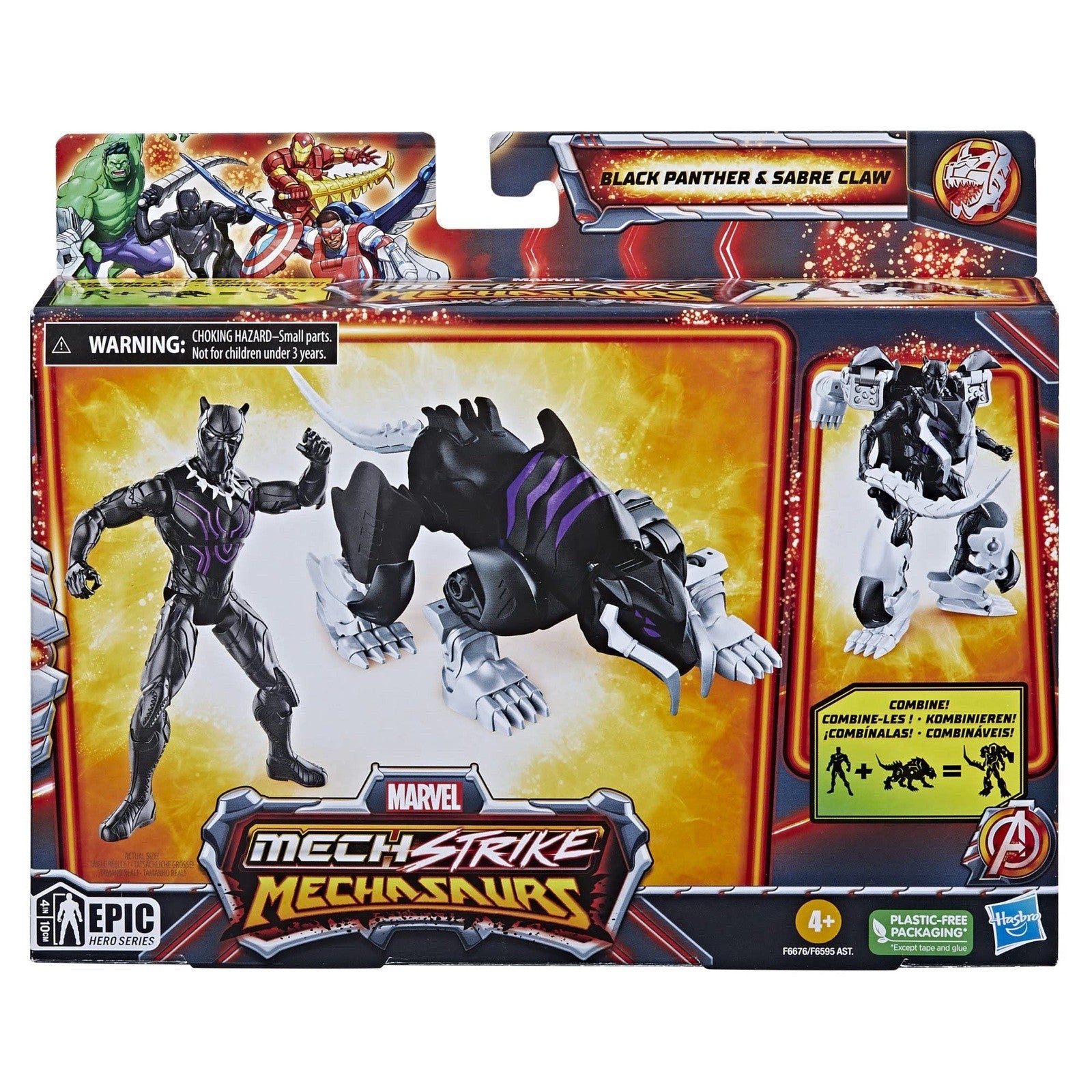 Hasbro Marvel Mech Strike Mechasaurs Black Panther & Sabre Claw Set