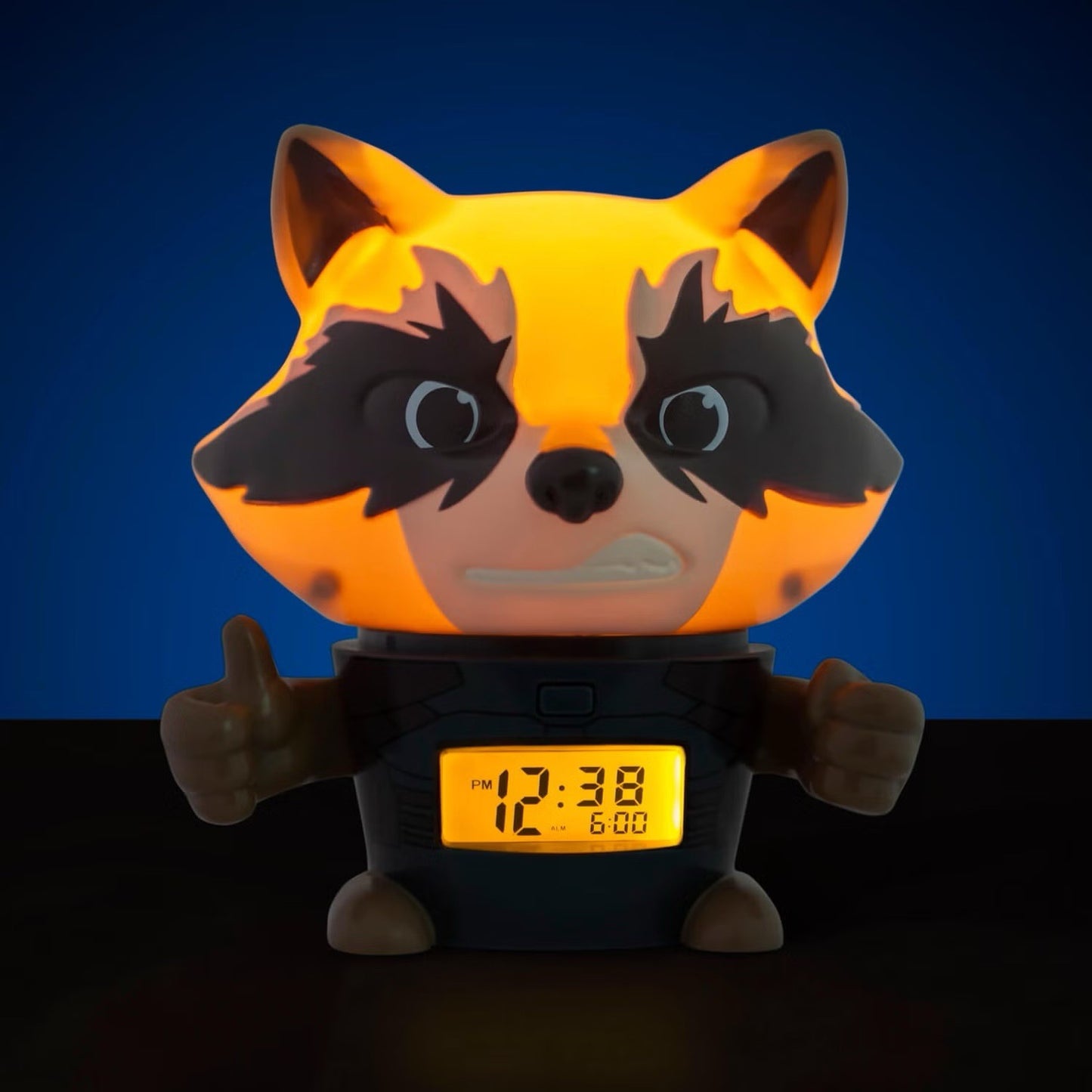 BulbBotz Marvel Avengers Rocket Raccoon Night Light Alarm Clock