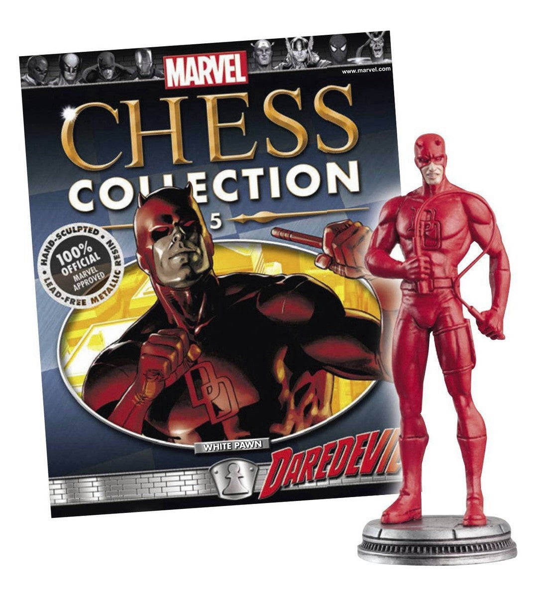 Eaglemoss Marvel Chess Collection Issue 5 Daredevil White Pawn Figurine