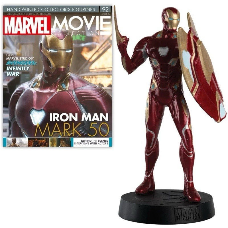 Eaglemoss Marvel Movie Figurine Collection #92 Iron Man Mark 50 with Magazine