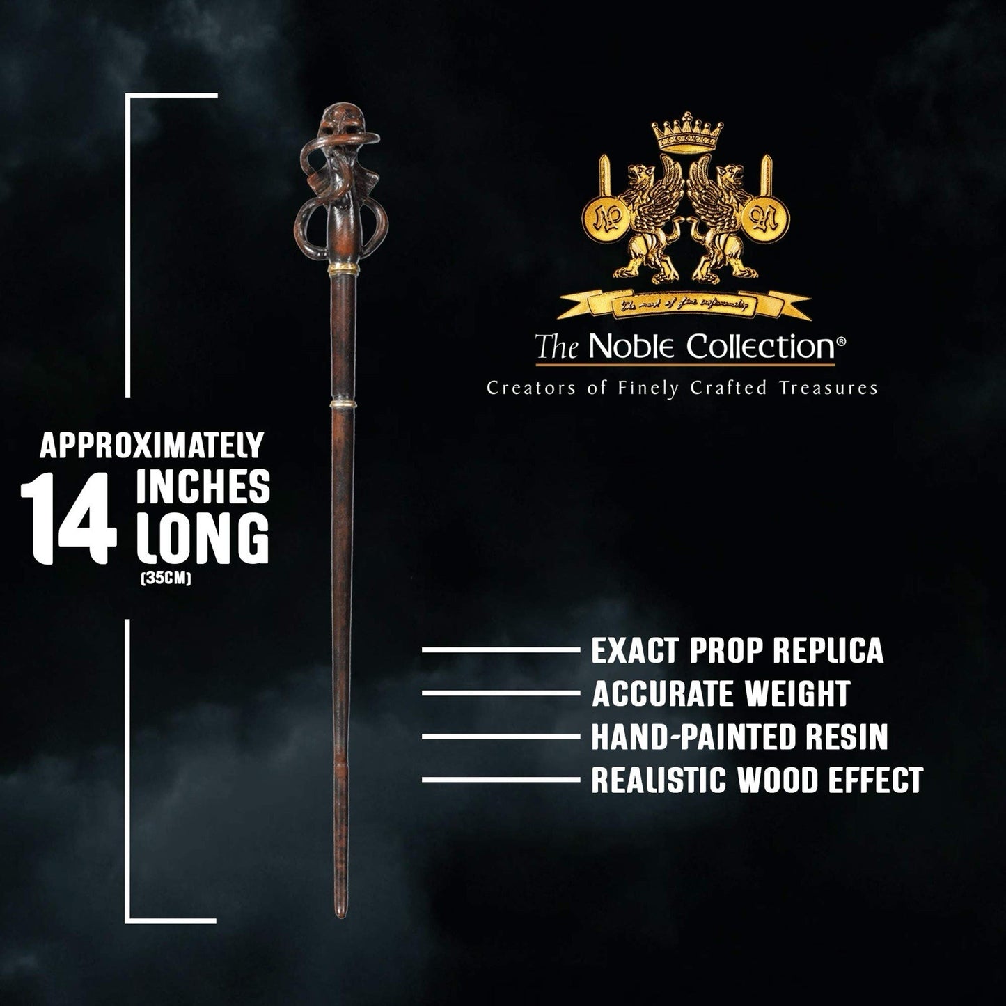 Harry Potter Death Eater Swirl Character Wand by Noble Collection NN8574