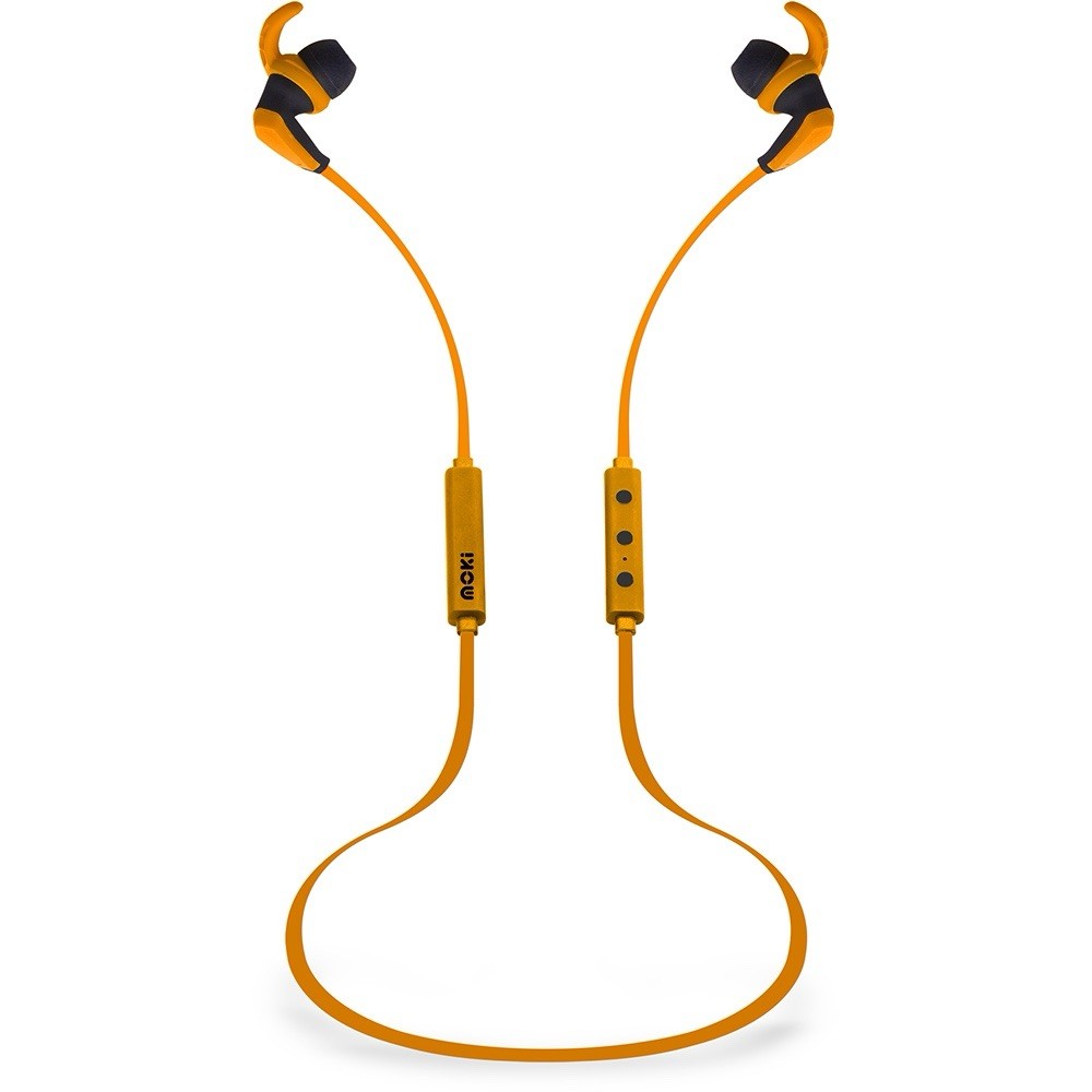 Moki Hybrid Bluetooth Earphones - Orange 