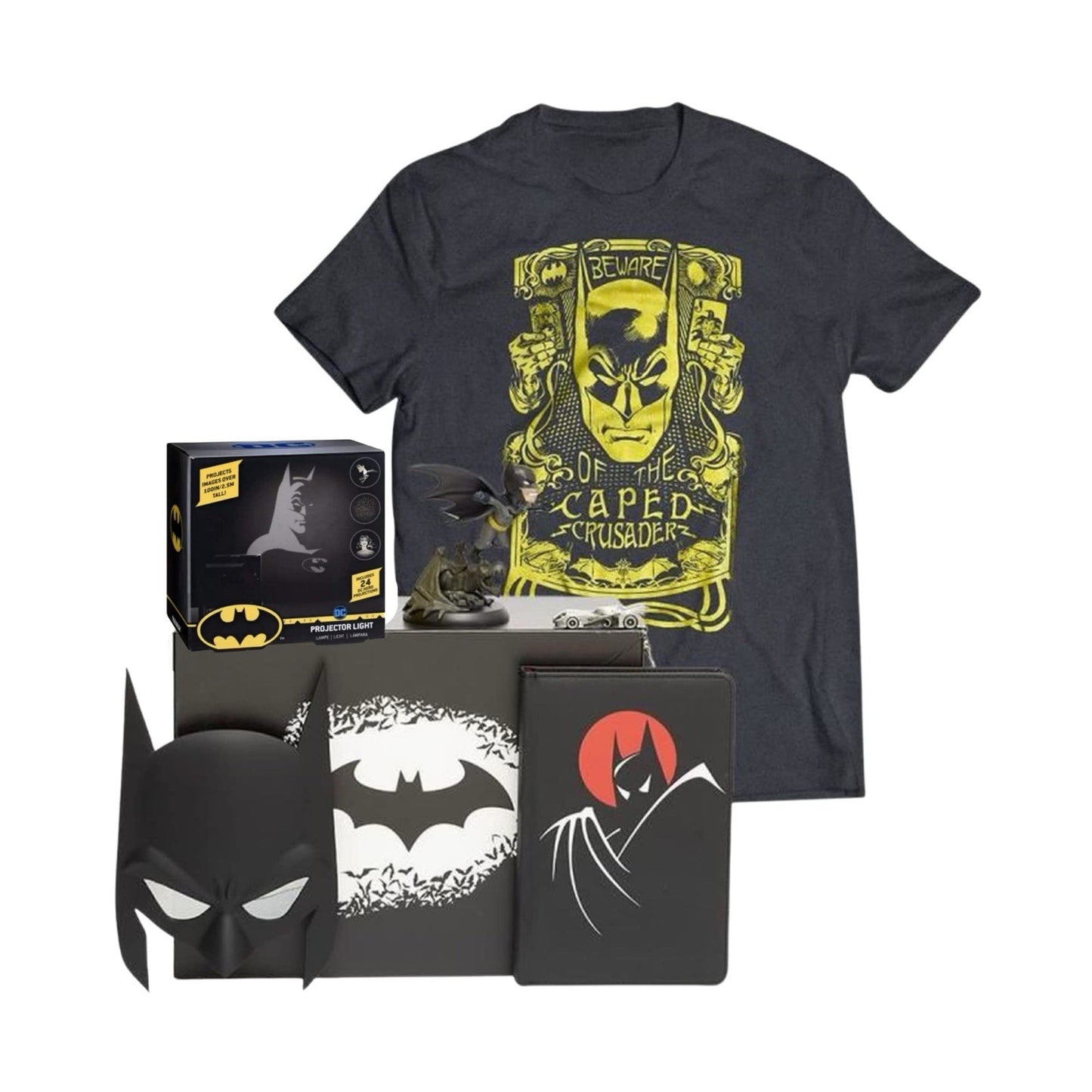 Wootbox Batman Collector’s Box XXL T-Shirt Q-Fig Light Keychain Mask