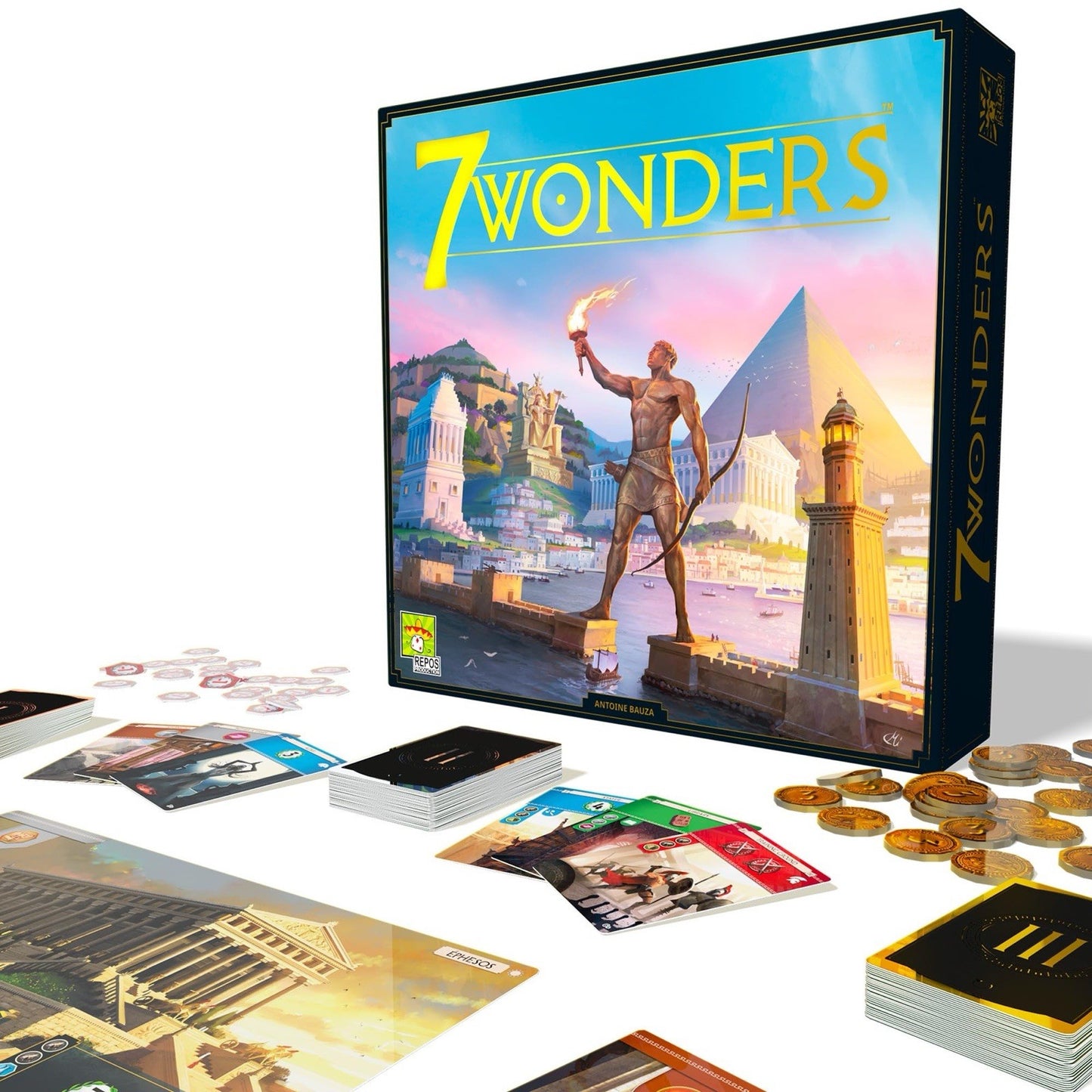 7 Wonders Board Game Strategy Card Drafting Game 3–7 Players Ages 10+