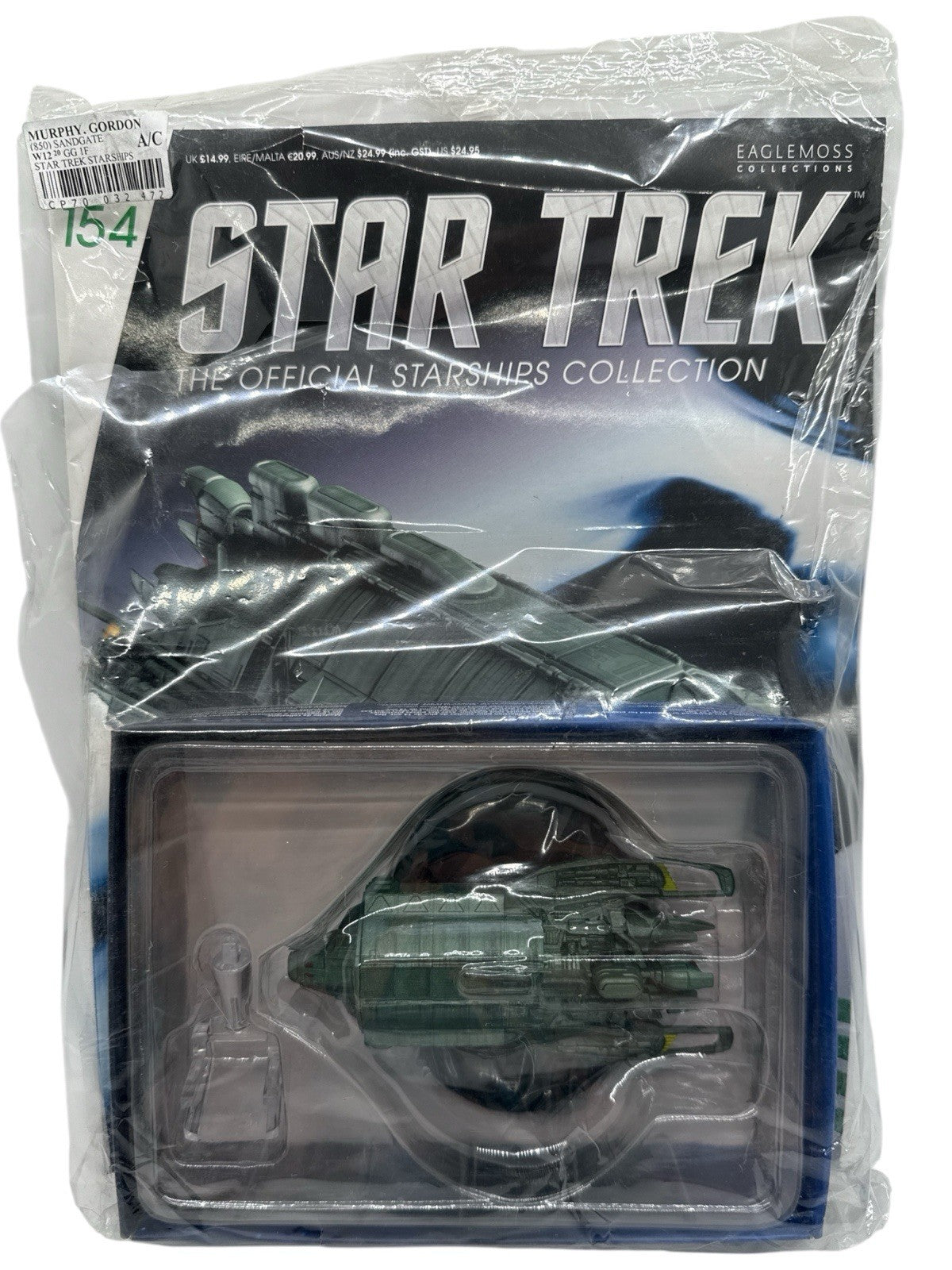 Eaglemoss Star Trek Starships Collection #154 Klingon Transport Ship & Magazine