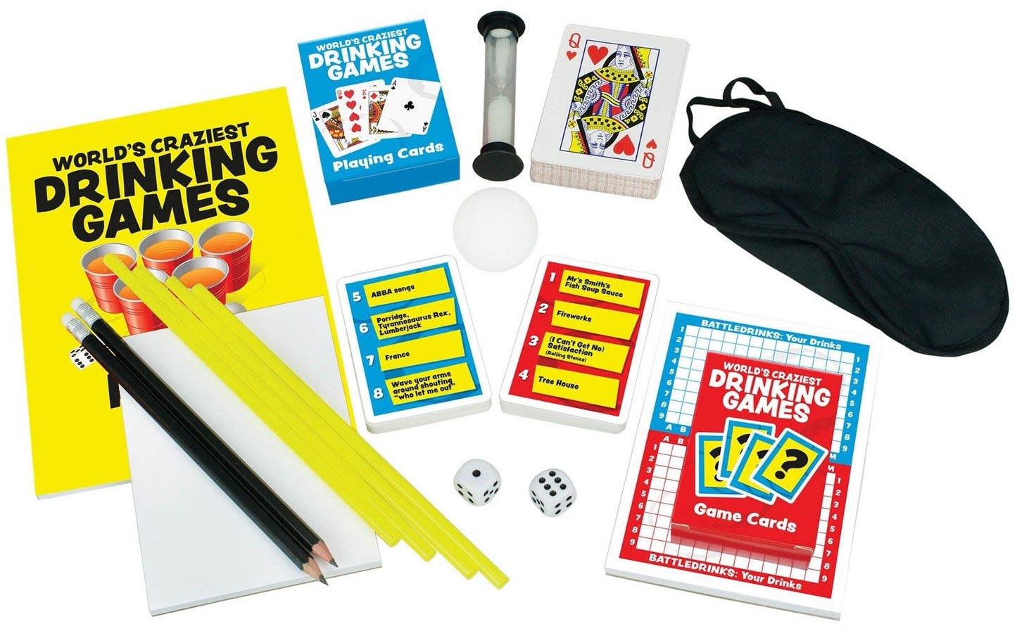 World's Craziest Drinking Games – 101 Wild Party Games – Adult Party Game Set