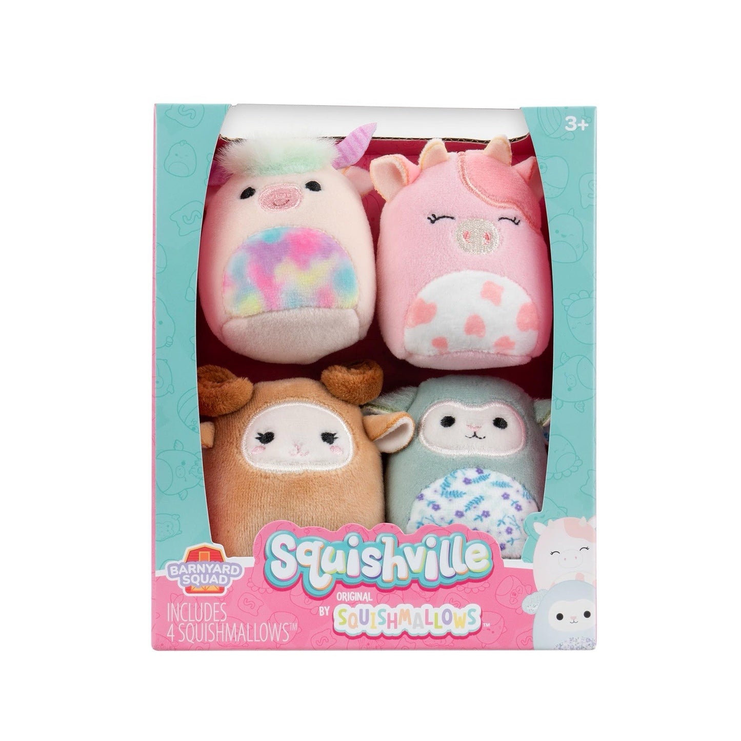 Squishville Squishmallows Barnyard Squad 4-Pack Mini Plush Set
