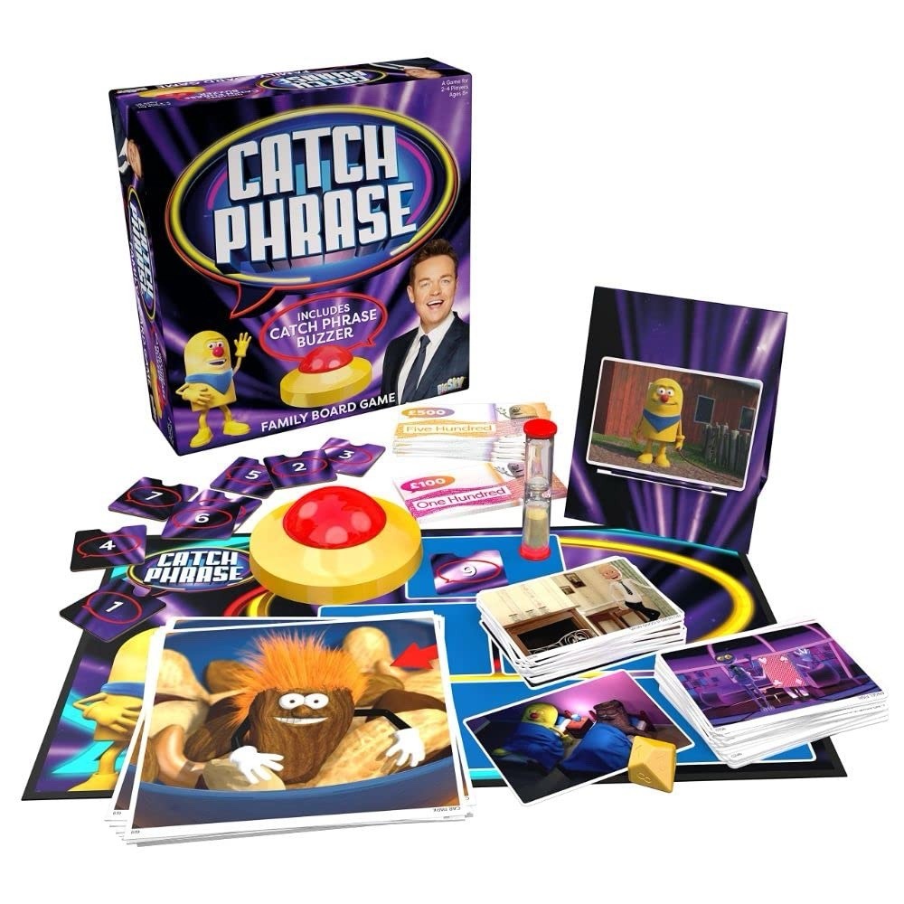 Catch Phrase ITV Family Board Game with Buzzer – 2-4 Players Ages 8+ Big Sky