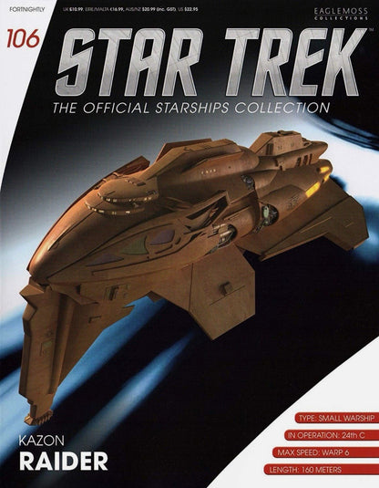 Eaglemoss Star Trek Starships #106 Kazon Raider & Magazine