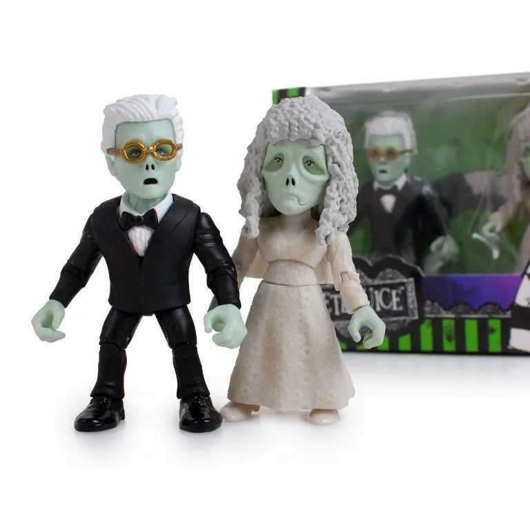 BST AXN Beetlejuice Wedding Adam & Barbara Maitland Action Vinyls 2 Pack