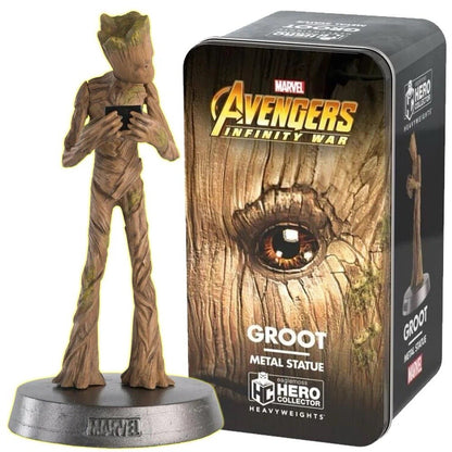 Eaglemoss Hero Heavyweights Marvel Avengers Groot Metal Statue Figure w/ Tin Box
