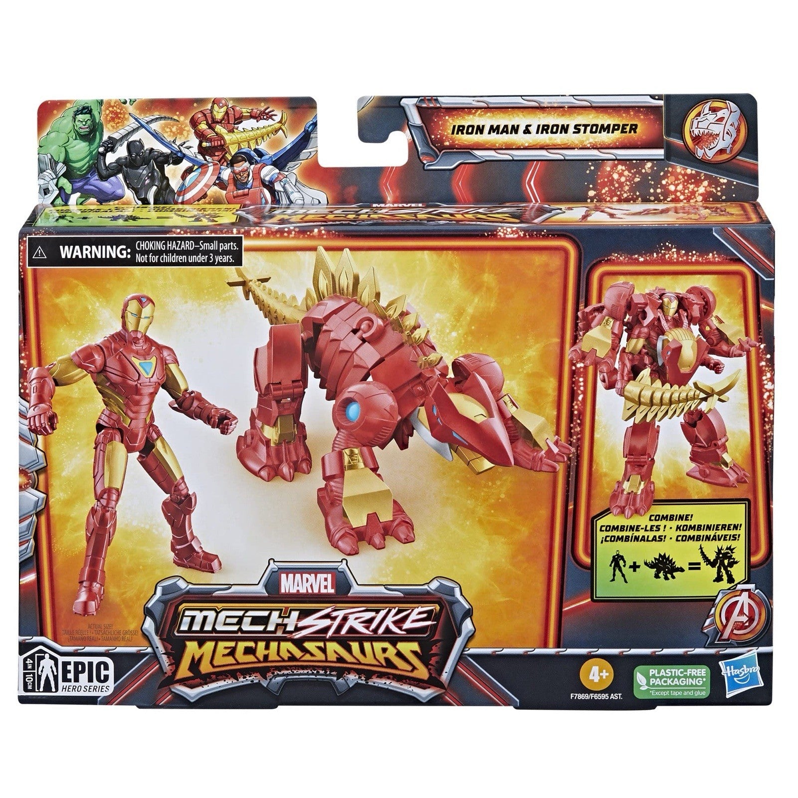 Hasbro Marvel Mech Strike Mechasaurs Iron Man & Iron Stomper Figure Set
