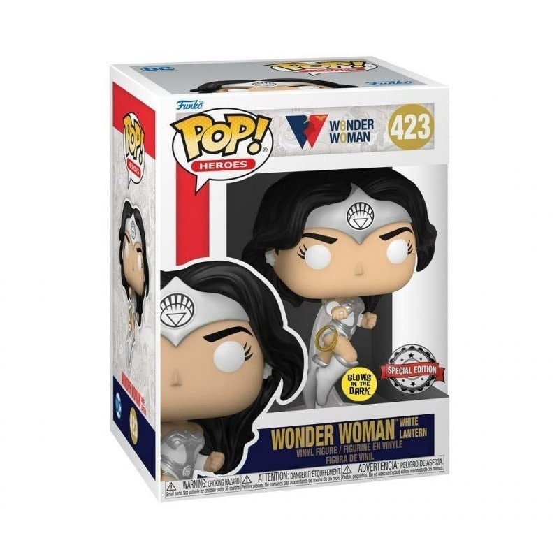 Funko Pop Wonder Woman White Lantern Glow in Dark #423 Special Edition