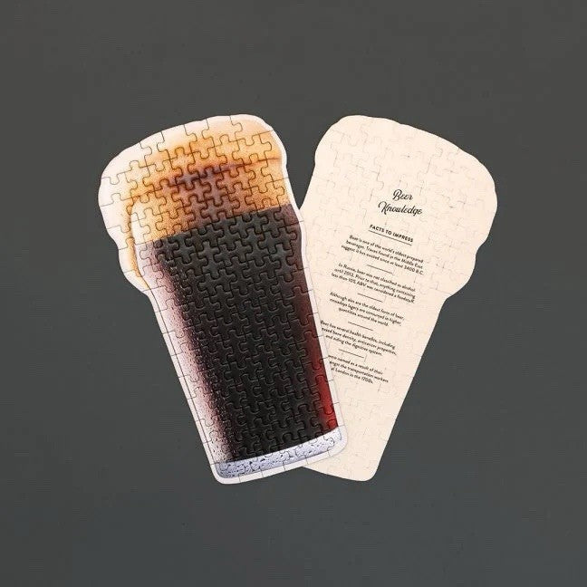 Luckies Beer Puzzle Stout Edition – 2x 100 Piece Jigsaw Set in Can Tin