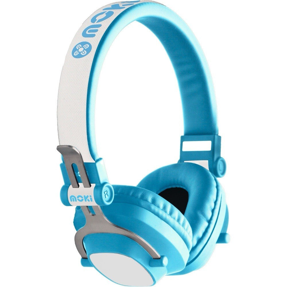 Moki Exo Kids On the Ear Wireless Bluetooth Headphones - Blue