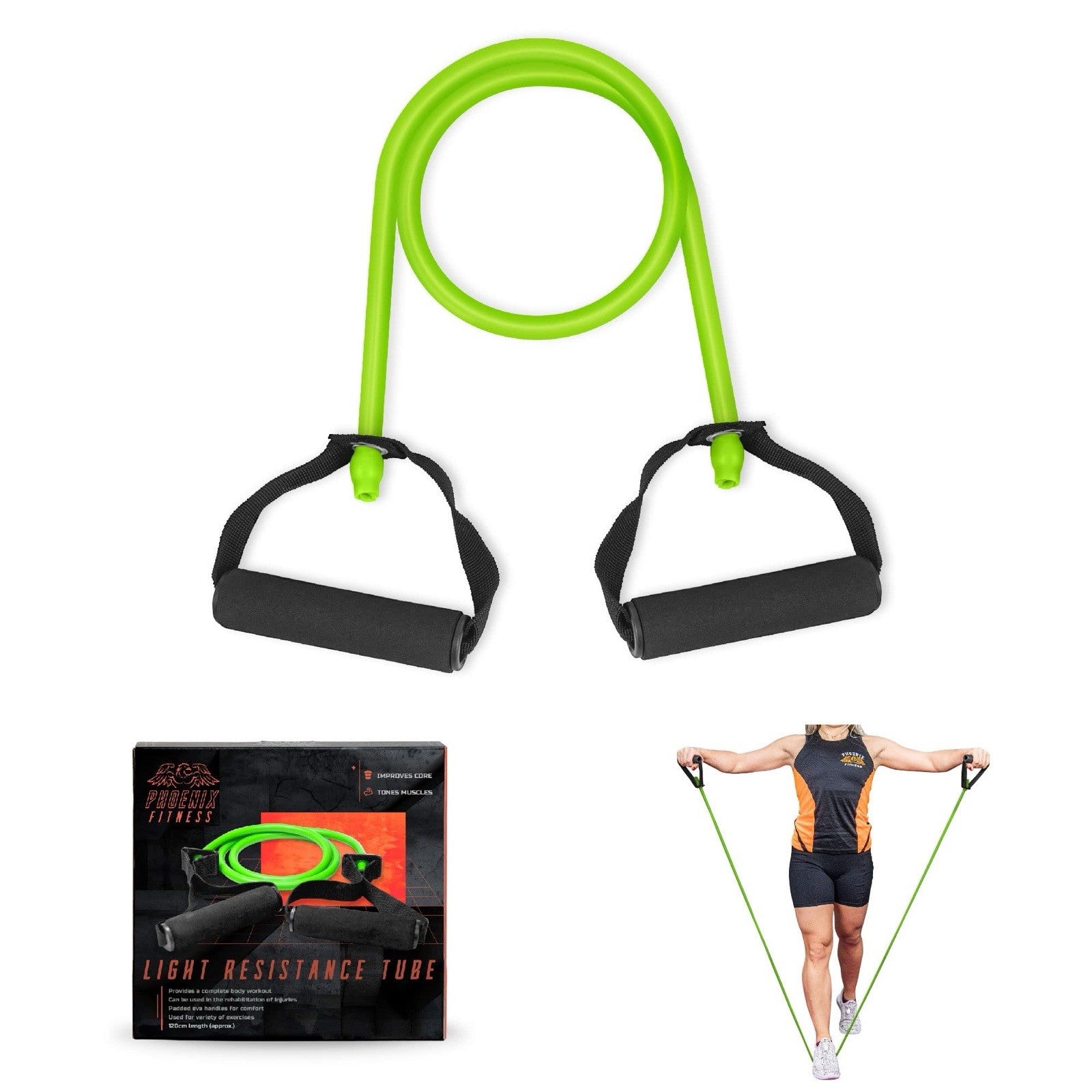 Phoenix Fitness Light Resistance Tube - Green