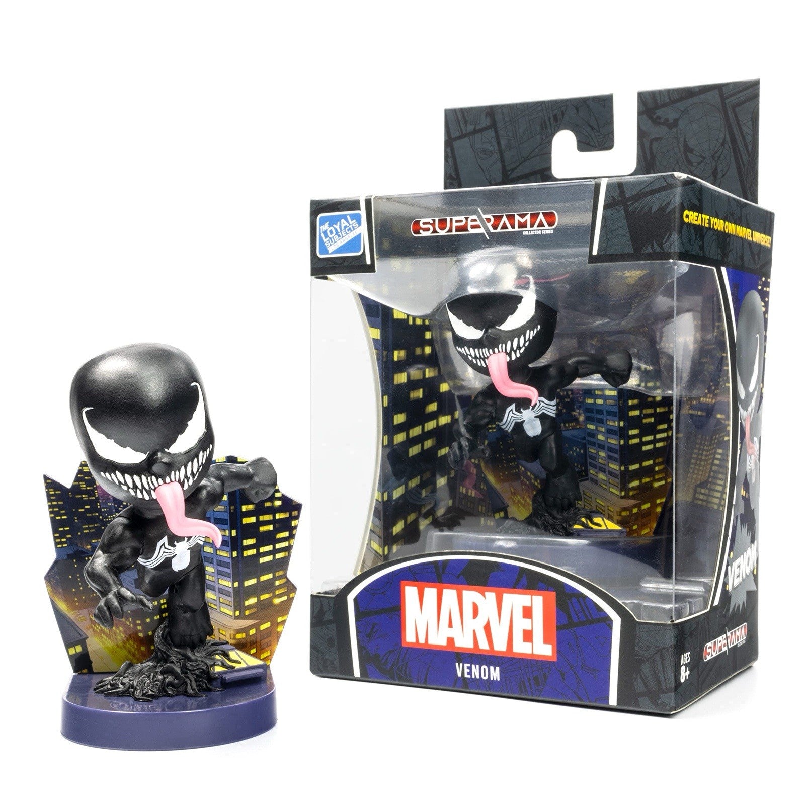 Marvel Superama Venom Figure – The Loyal Subjects - Box Wear