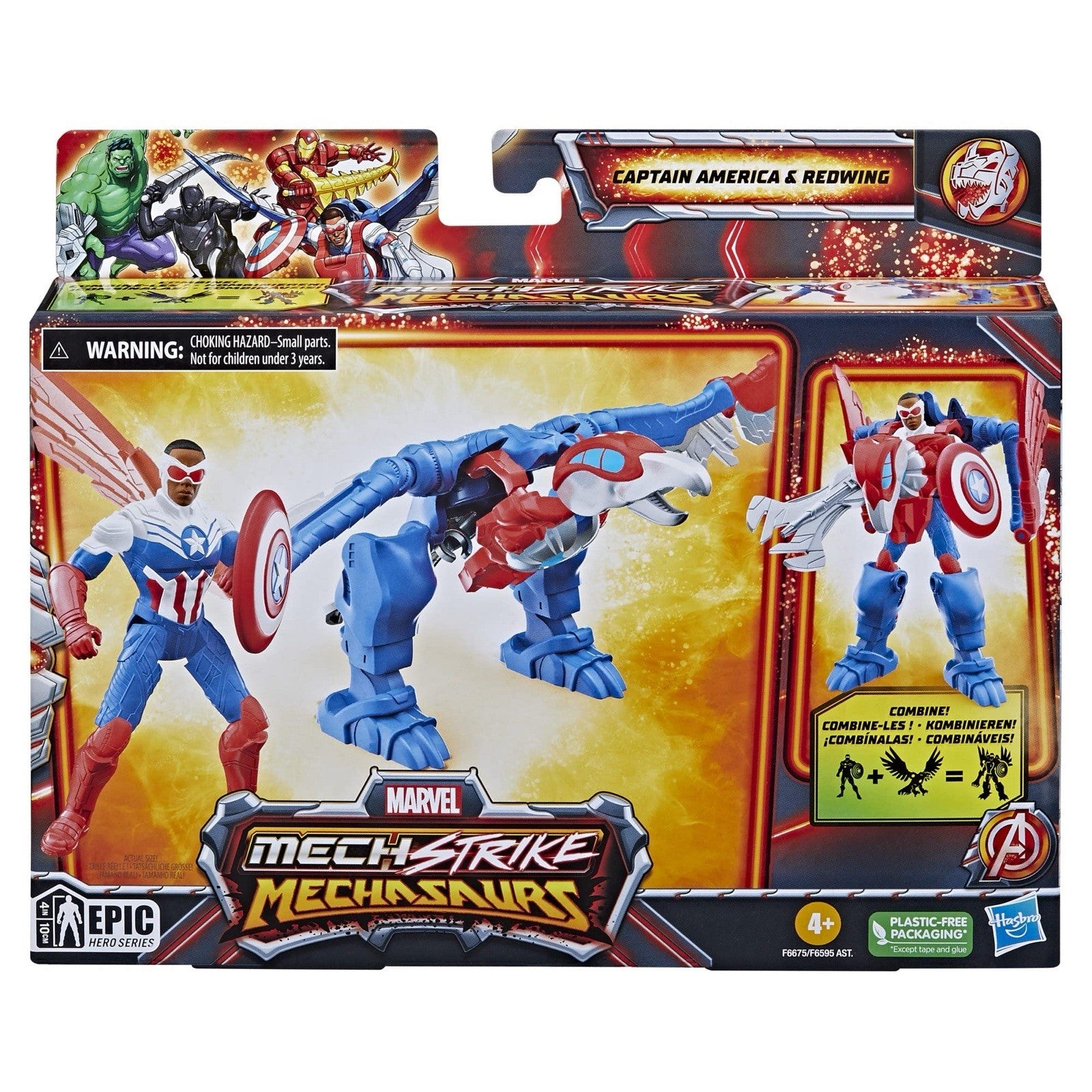 Hasbro Marvel Mech Strike Mechasaur Captain America & Redwing Figure Set