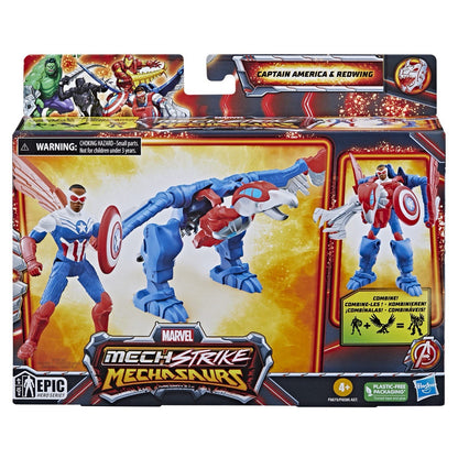 Hasbro Marvel Mech Strike Mechasaur Captain America & Redwing Figure Set