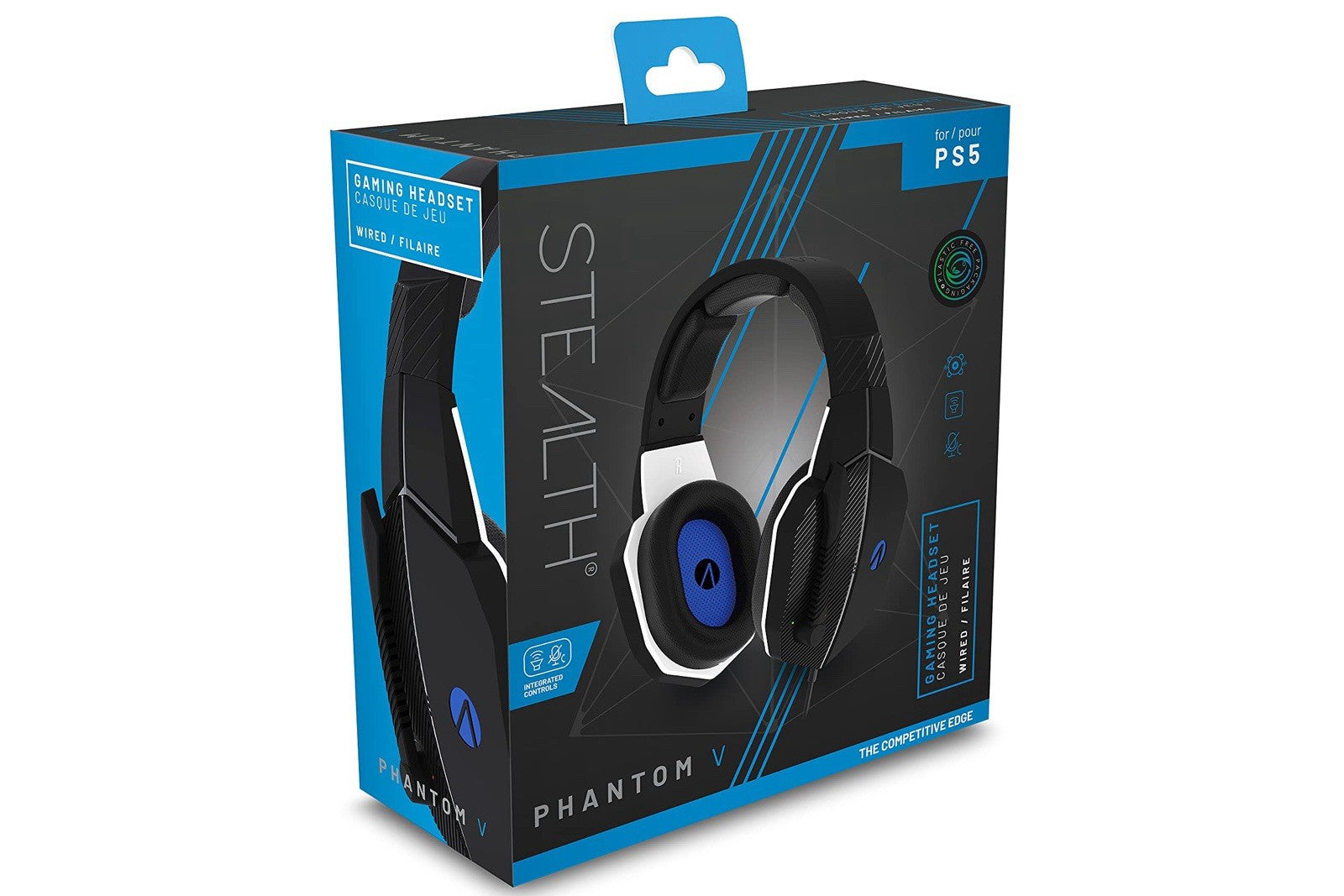 Stealth Phantom V Premium Stereo Gaming Headset For PS5 - Black and Blue