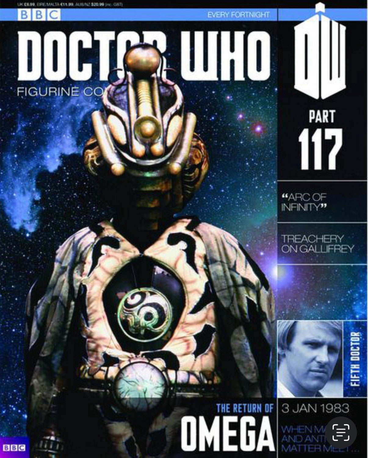 Eaglemoss Doctor Who Figurine Collection #117 Omega w/ Magazine