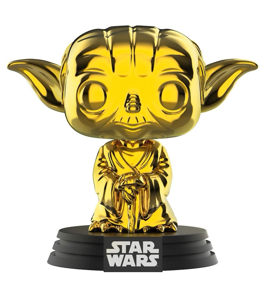 Funko Pop! Star Wars Yoda #124 Gold Chrome 2019 Galactic Convention Exclusive