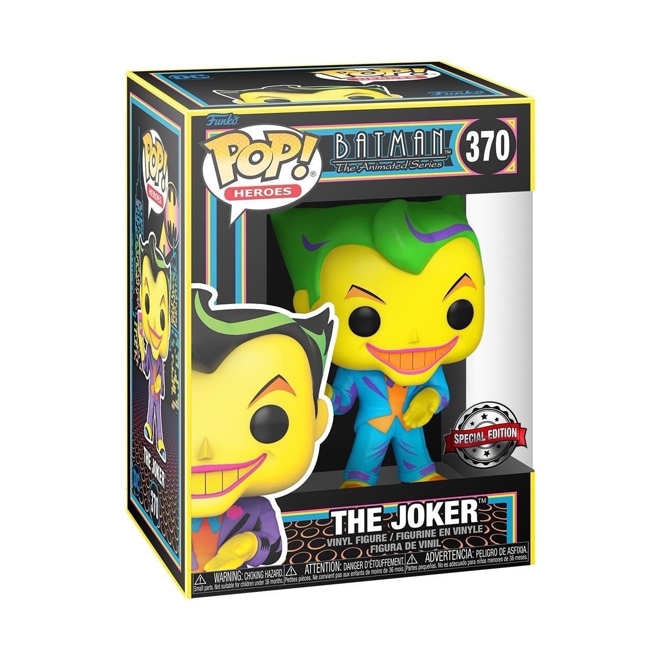 Funko Pop! Tees Joker Neon - Batman Animated Series T-Shirt & Figure Box Set XL