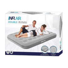 Inflatable Double Air Bed Camping Bed/Guest Bed 188cm x 140cm x 22cm Grey