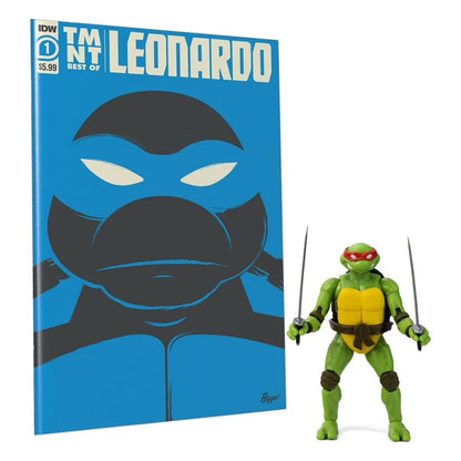 BST AXN TMNT Leonardo Action Figure & Comic Book Set Teenage Mutant Ninja Turtle