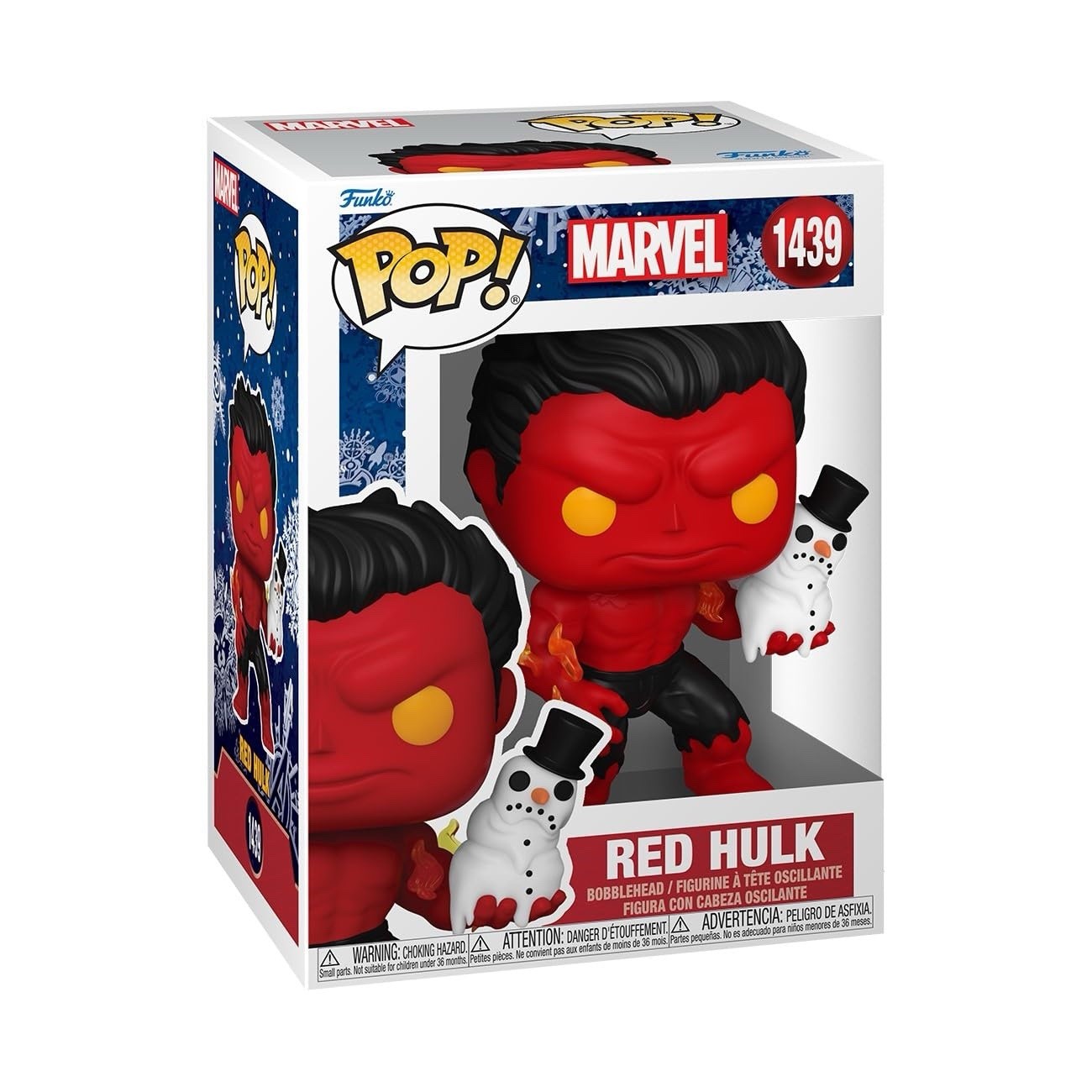 Funko Pop! Marvel: Holiday – Red Hulk #1439 (Box Creased) 