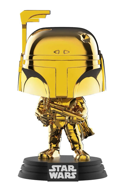 Funko Pop! Star Wars #297 Boba Fett Gold Chrome 2019 GC Exclusive (Box Worn)