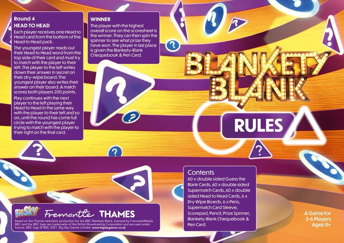 Blankety Blank BBC Family Party Game | 3–6 Players | Ages 8+
