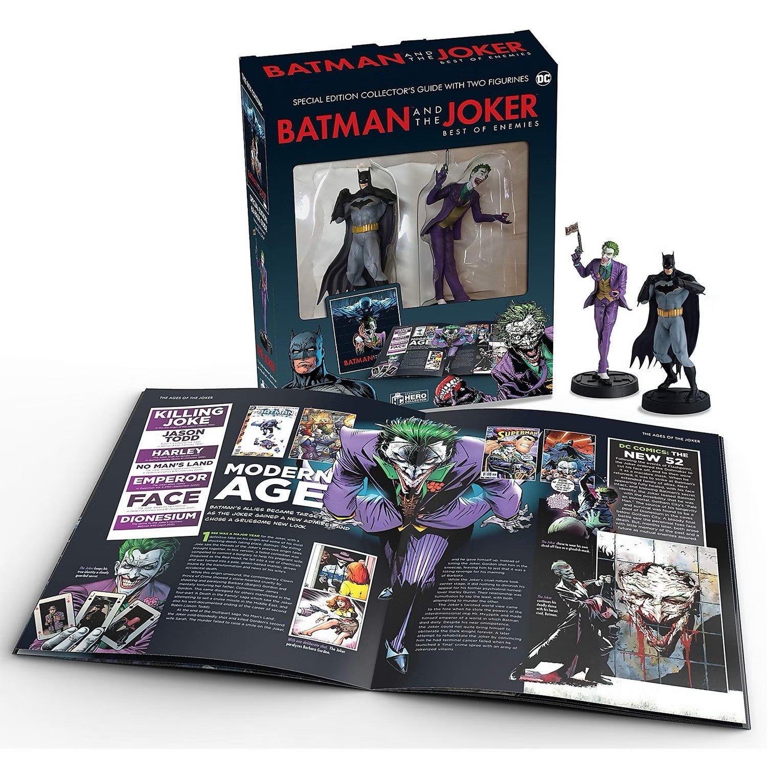 Eaglemoss DC Batman & Joker Best of Enemies Figurines with Collector Guide