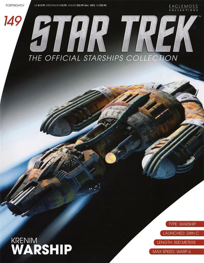 Eaglemoss Star Trek Starships Collection #149 Krenim Warship with Magazine