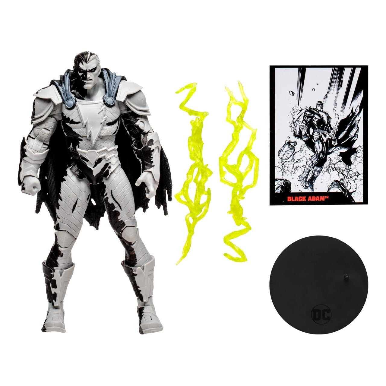 McFarlane DC Direct Page Punchers Black Adam Black & White Figure + Comic
