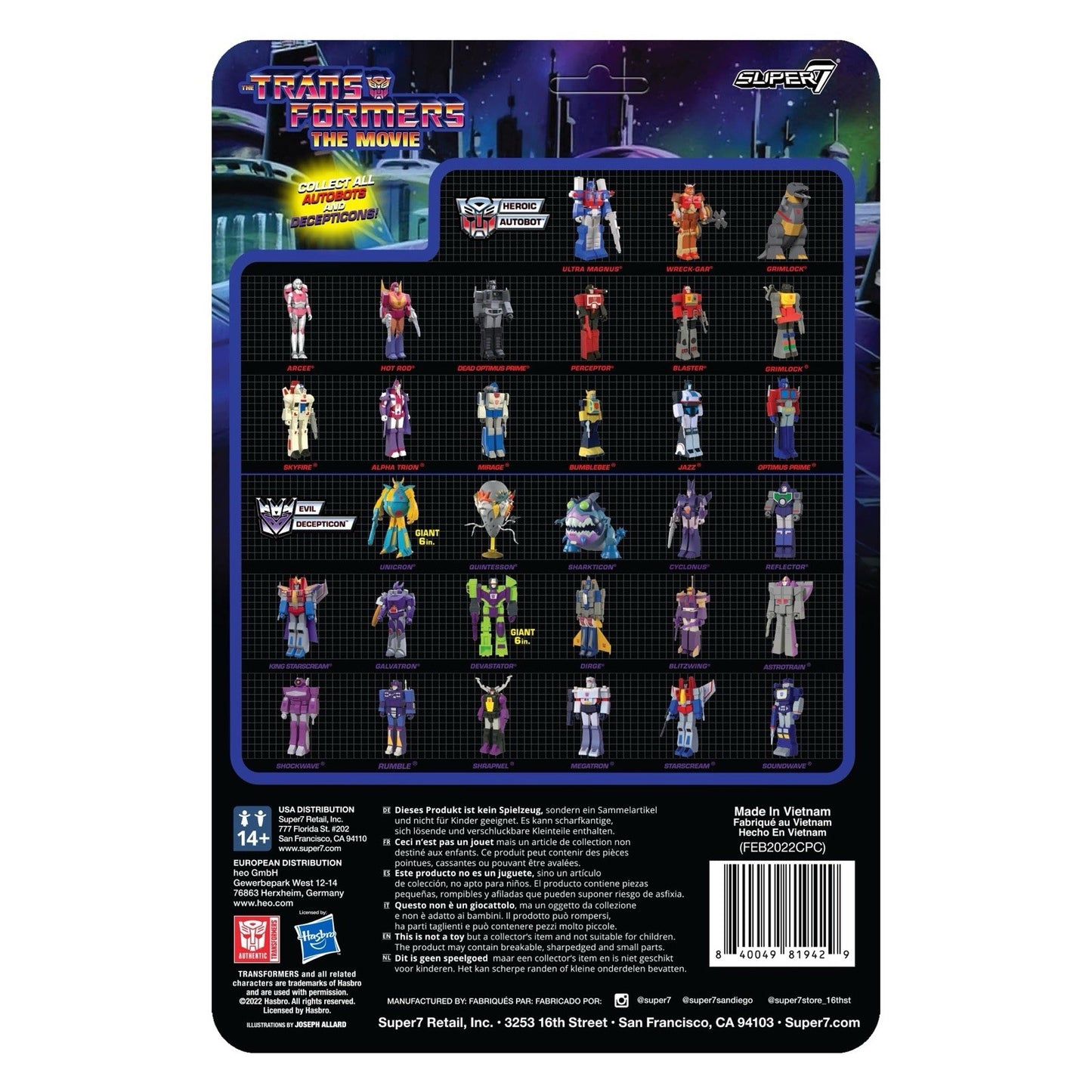 SUPER7 - Transformers ReAction Figures Wave 6 Unicron