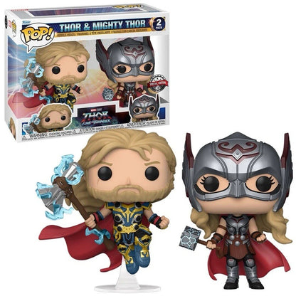 Funko Pop! Marvel Thor & Mighty Thor 2-Pack – Love and Thunder Special Edition