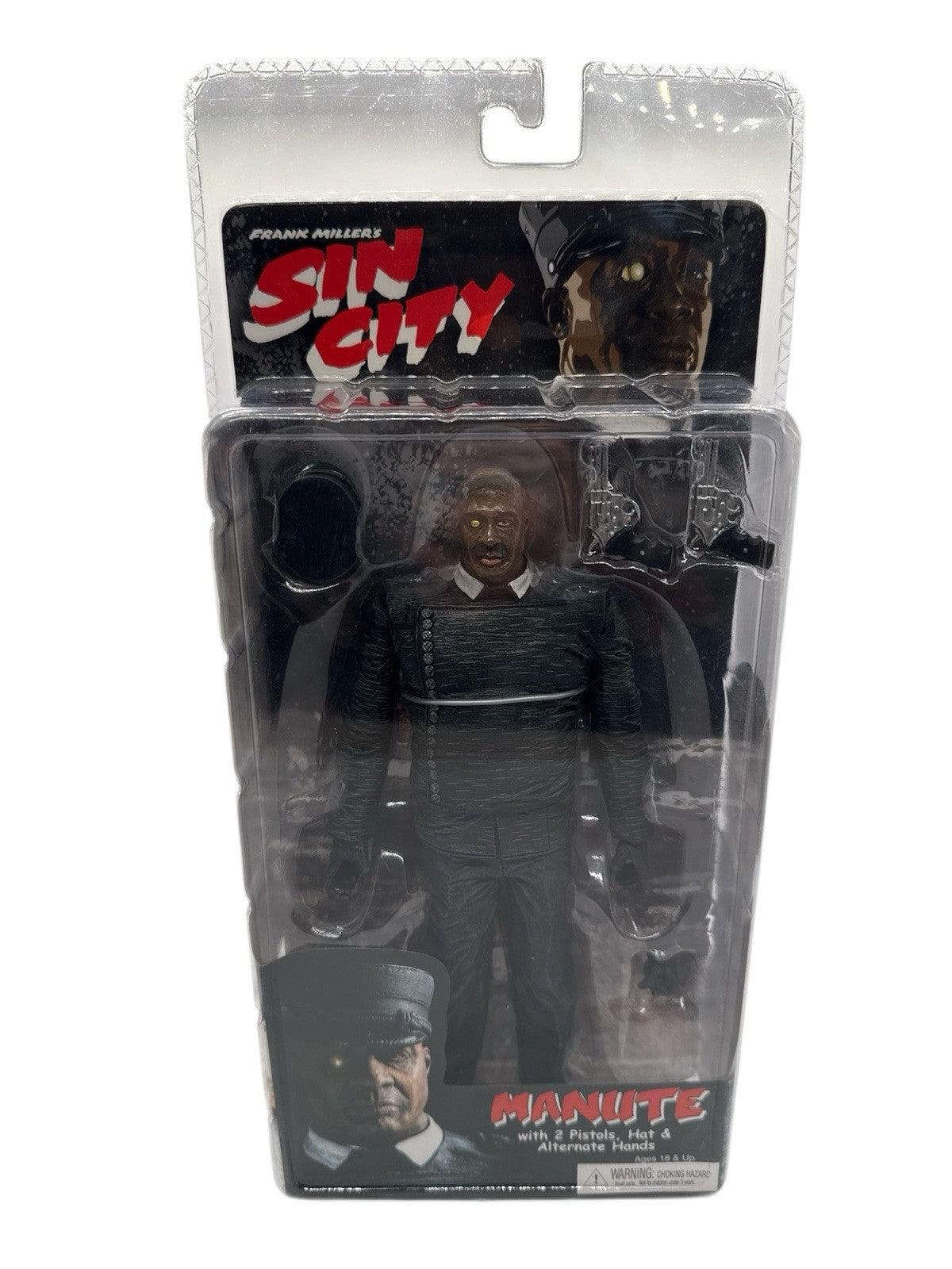 NECA Sin City Manute Action Figure Series 1 – With Pistols, Hat & Extra Hands