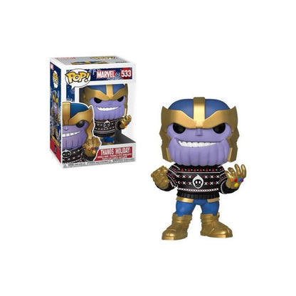 WOOTBOX Marvel Avengers - Pop Bobblehead Holiday Thanos #533 + Mug, Cap & Tee (M