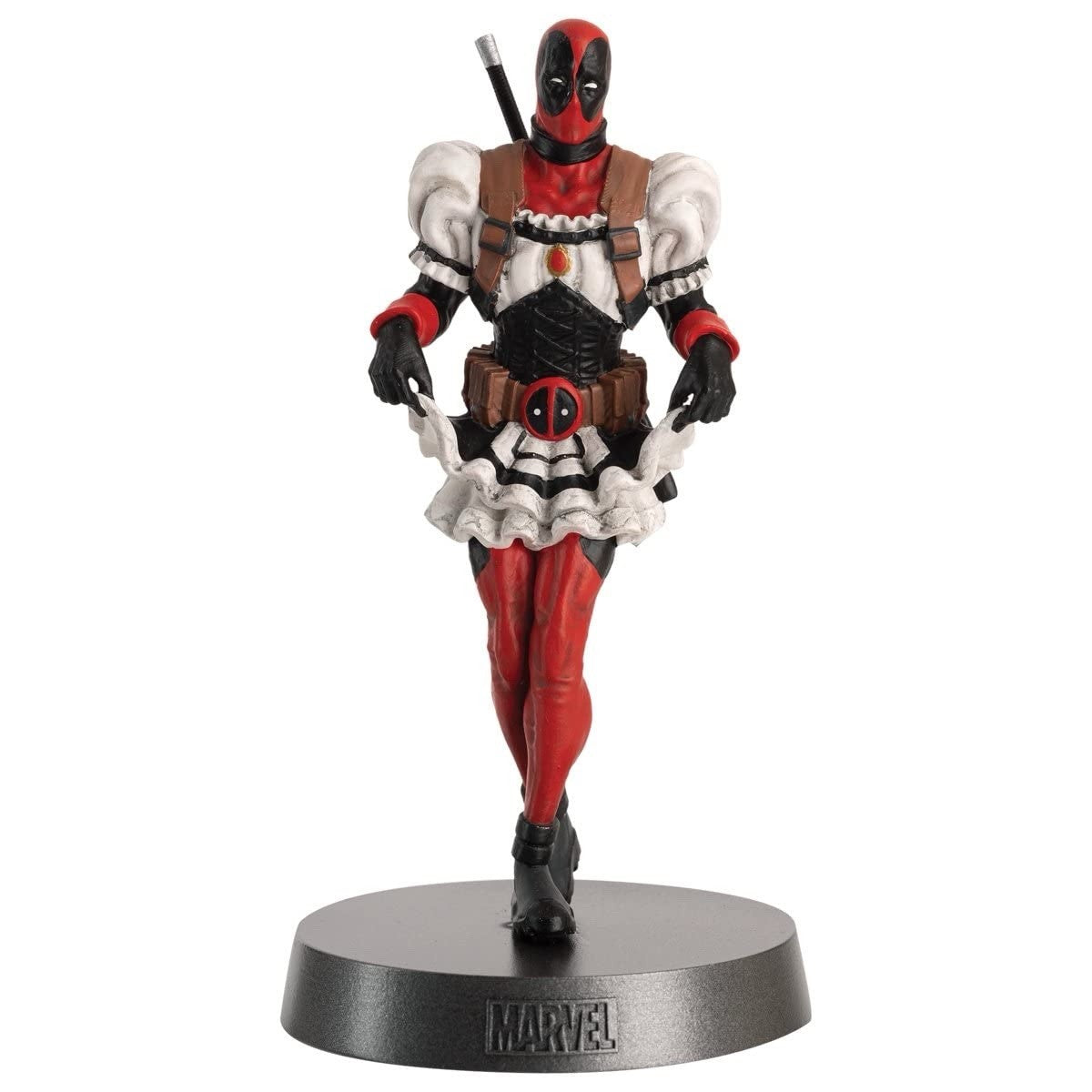 Eaglemoss Marvel Heavyweights Deadpool French Maid Metal Statue with Tin