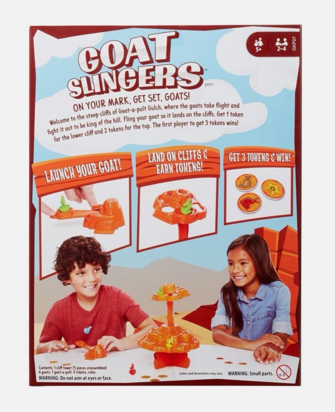 Goat Slingers Kids Game With Cliff Tower And Launcher