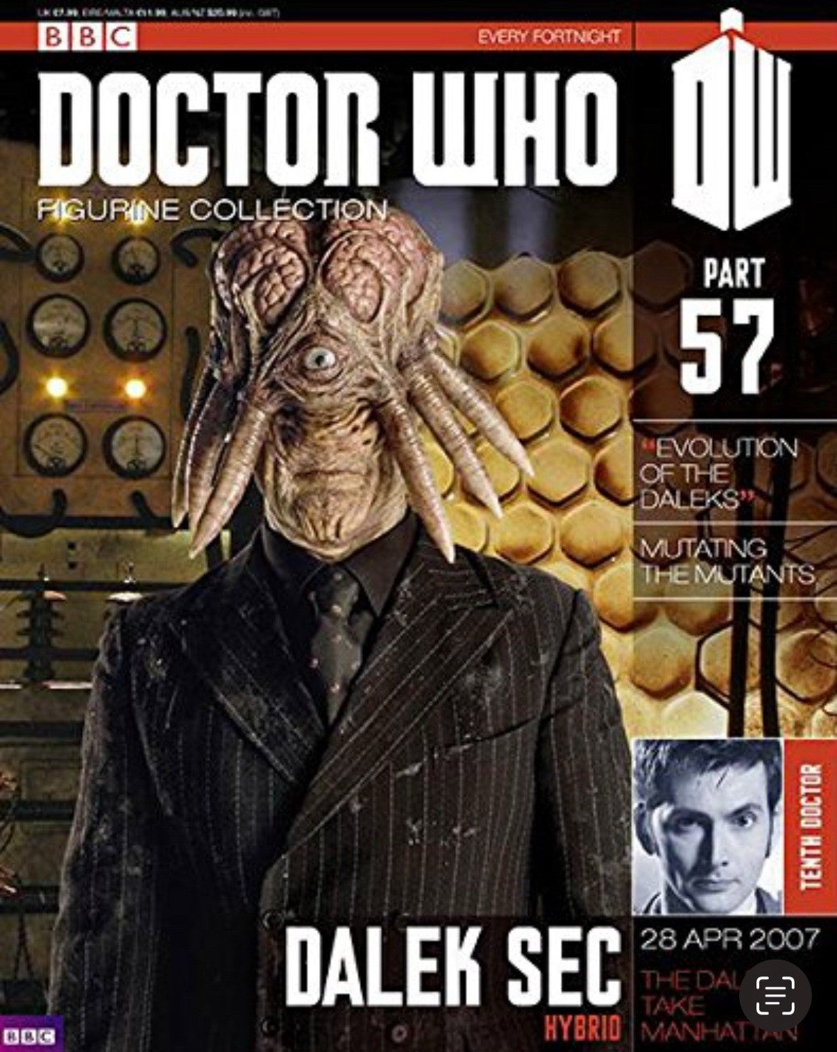 Eaglemoss Doctor Who Figurine Collection #57 Dalek Sec Hybrid w/ Magazine