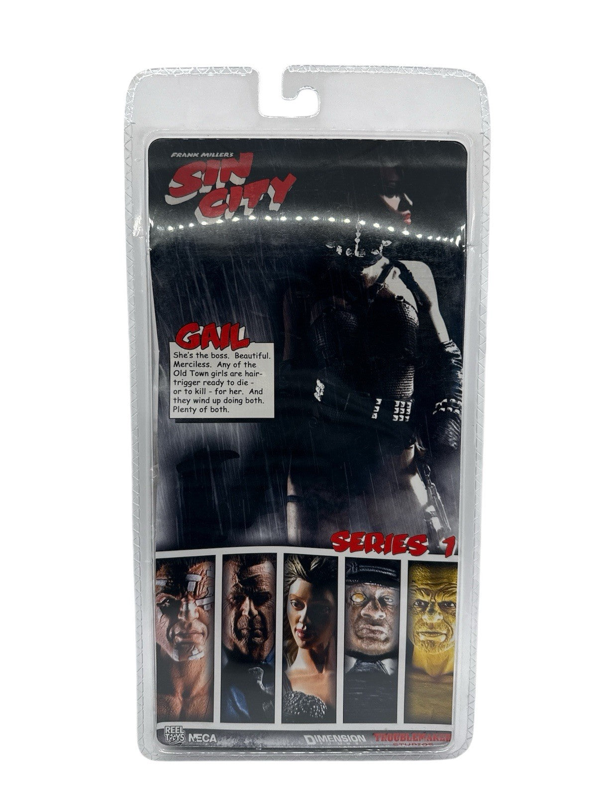 NECA Sin City Series 1 Gail Action Figure with Uzi & Handcuffs