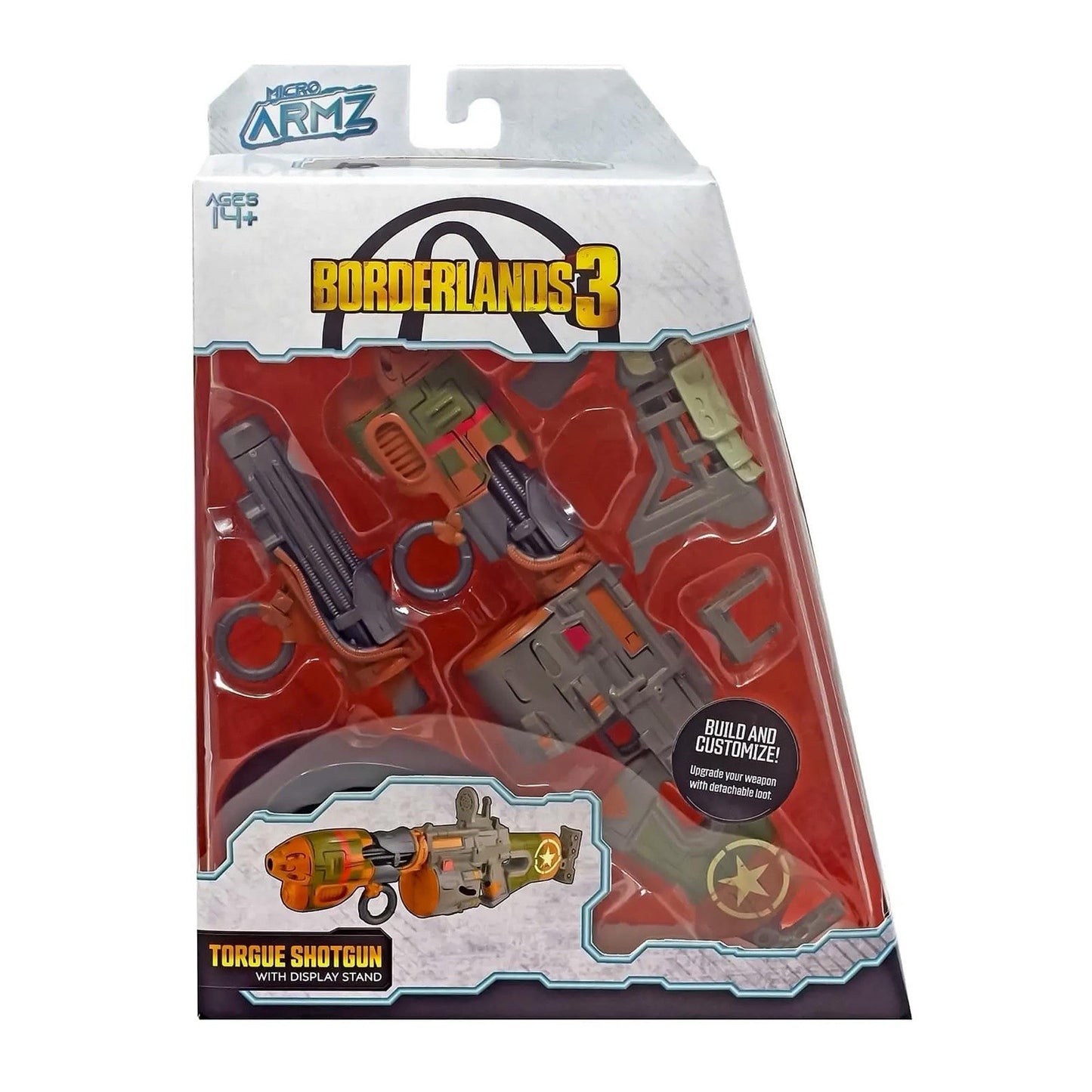 Borderlands 3 MicroArmz Torgue Shotgun Figure with Display Stand