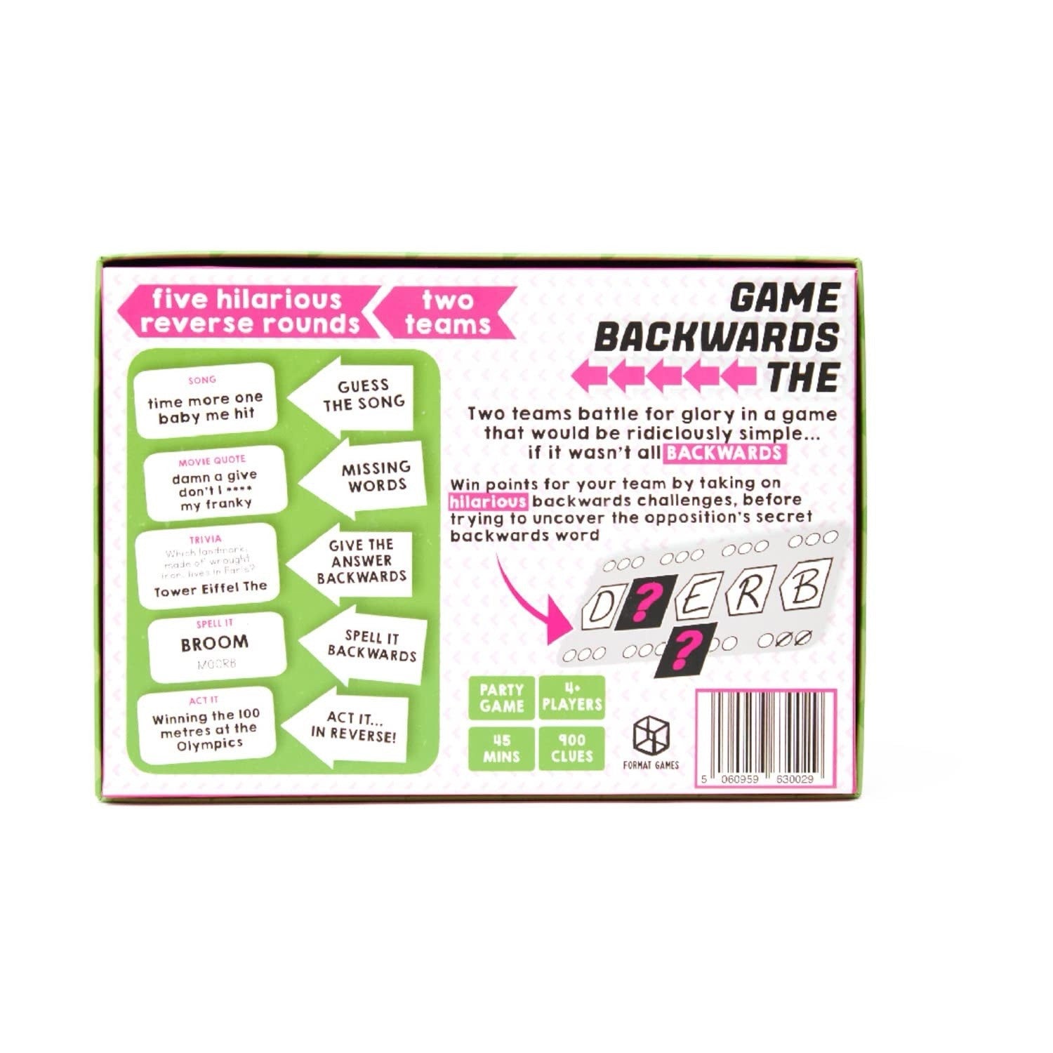 The Backwards Game by Format Games | Hilarious Party Game for 4–10 Players