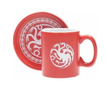 Game of Thrones Set of 4 Espresso Mugs with Saucers – House Sigils