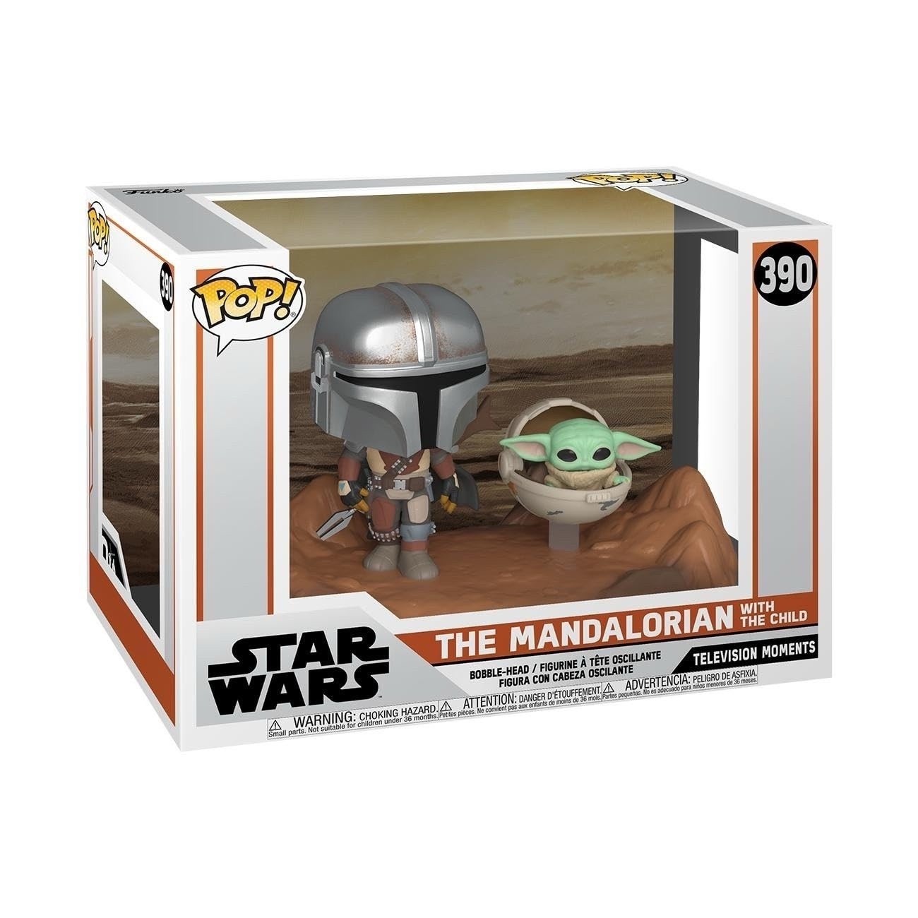 Funko Pop! - TV Moments: Mandalorian With The Child #390