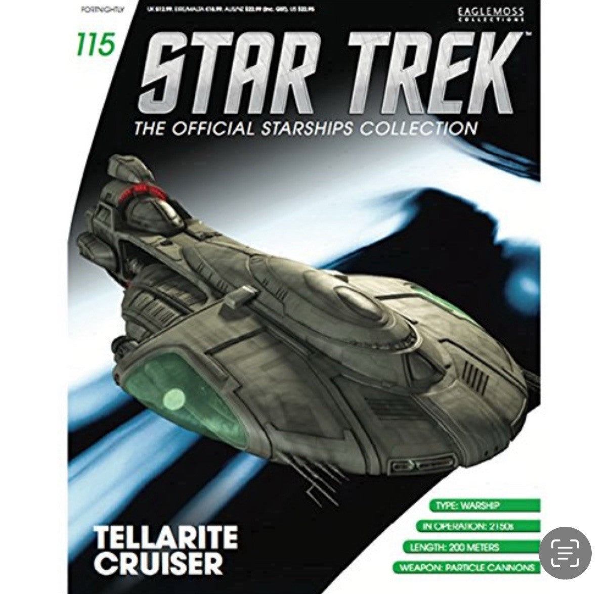 Eaglemoss Star Trek Starships Collection #115 Tellarite Cruiser & Mag