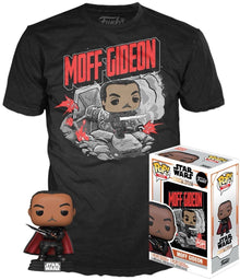 Funko POP! Tees Star Wars Moff Gideon #380 Glow in the Dark Special Edition Set